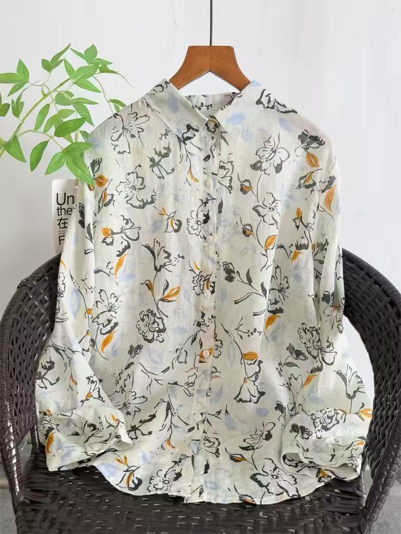 Summer Clothing In Japan - 2026 Vintage-Kleidung 100% Ramie-Hemden für Damen