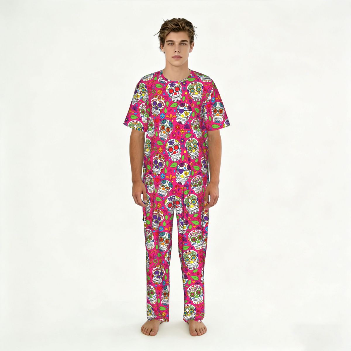 Summer Days Clothing - Herren-Pyjama-Anzug, kurzärmelig, lange Hose, Day Of