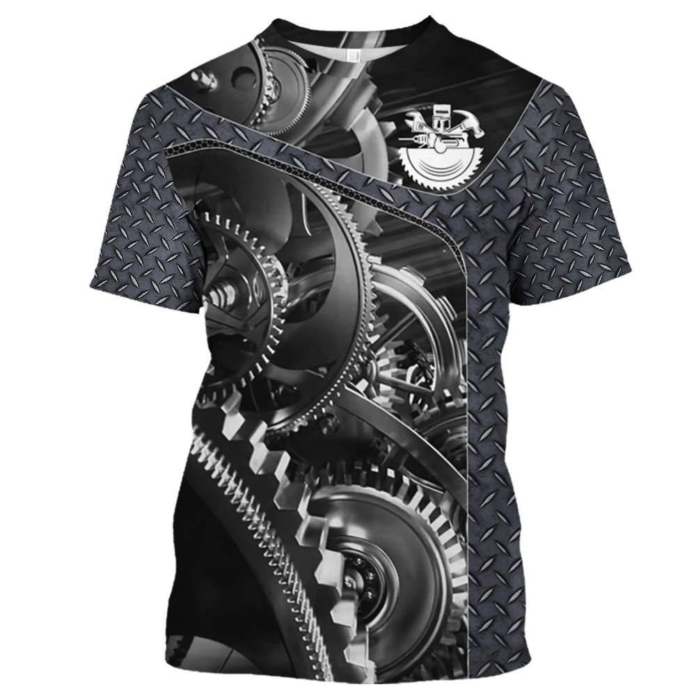 Summer Clothing Names - Vintage T-Shirt Mechaniker 3D Druck Tops