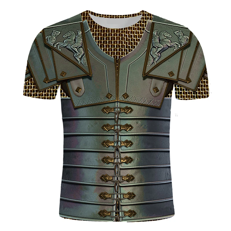 Summer Knights Clothing - Retro 3D-Druck Mittelalterliche Ritterrüstung Sport Schnelltrocknend