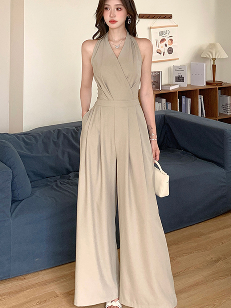 Summer Clothing In French - Französischer eleganter ärmelloser Jumpsuit für Damen,