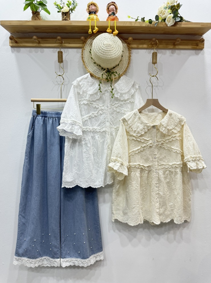 Summer Clothing In Japan - Mori Kei Kleidung, süßes Lolita-Hemd, Peter-Pan-Kragen,