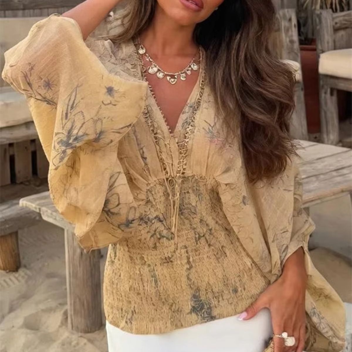 V-Ausschnitt Bedrucktes Vintag – Summer Clothing Resort Bewertung und Preis
