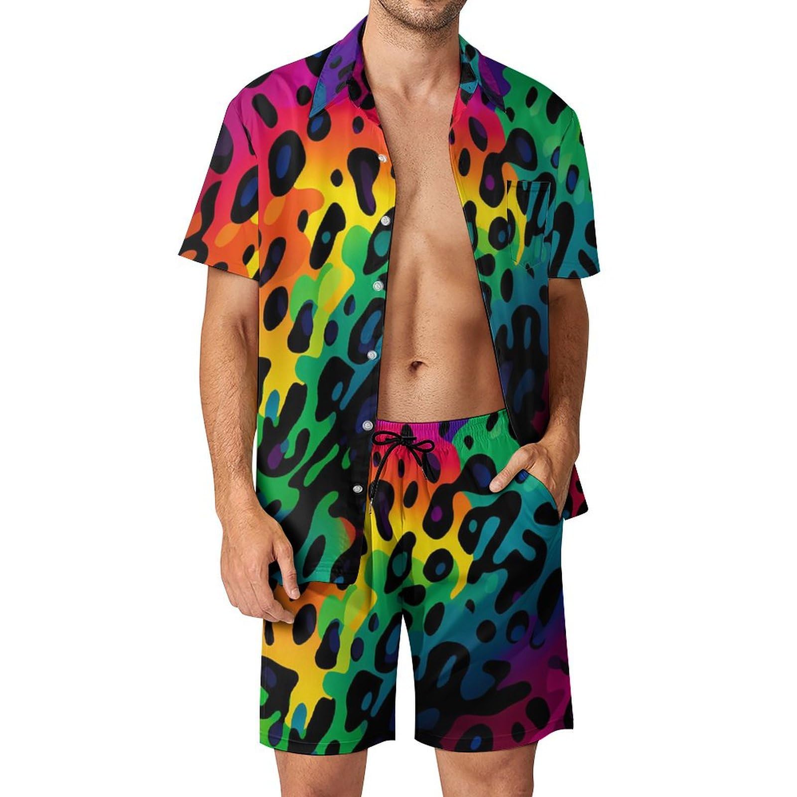 Sommer Unregelmäßiger Geometri – Summer Clothing Sets Men Bewertung und Preis
