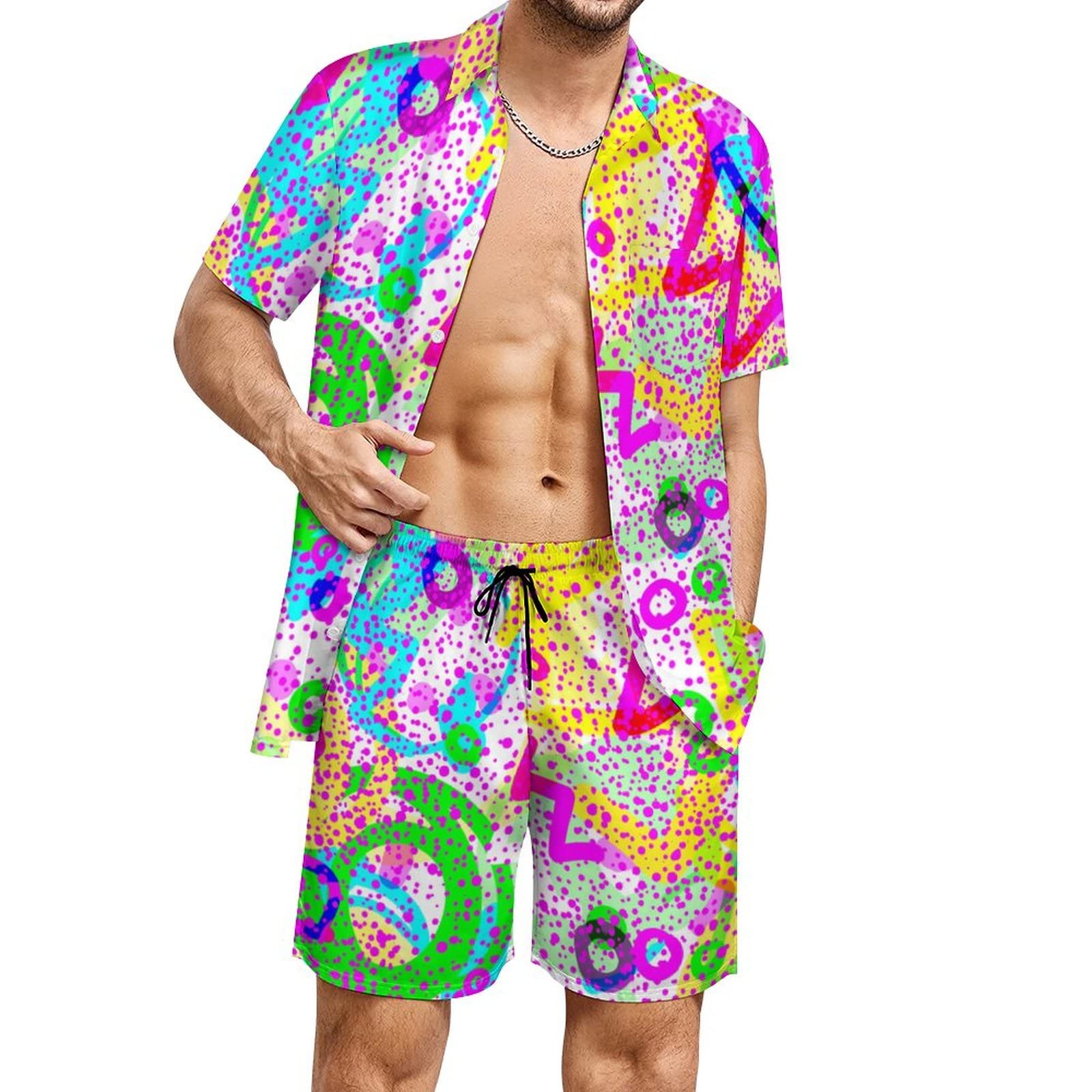 Sommer Unregelmäßiger Geometri – Summer Clothing Sets Men Bewertung und Preis