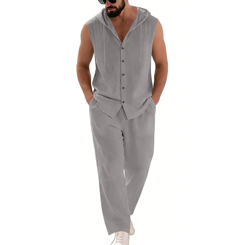 Herren-Freizeitanzug aus Leine – Summer Clothing Sets Men Bewertung und Preis