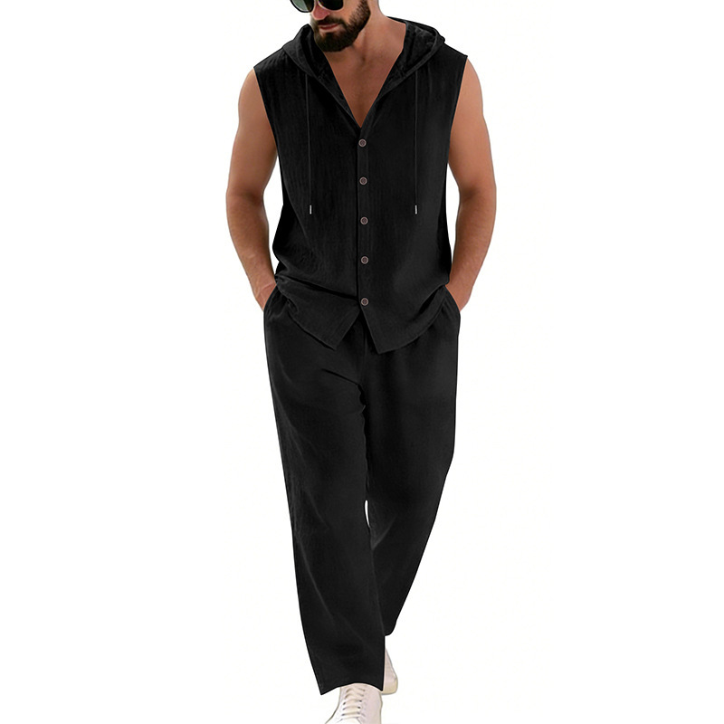 Herren-Freizeitanzug aus Leine – Summer Clothing Sets Men Bewertung und Preis