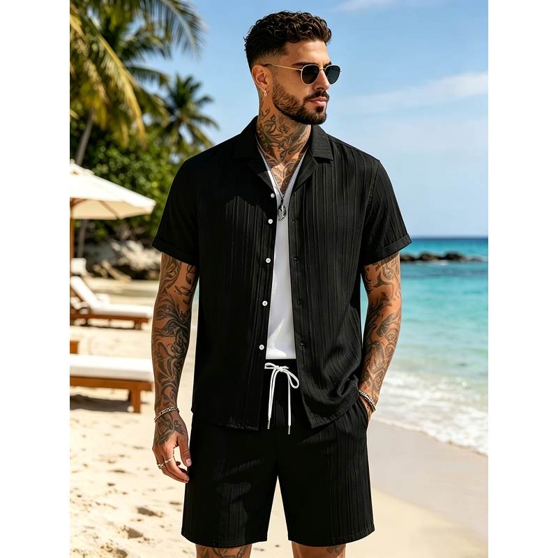 2-teiliges Sommer-Freizeitanzu – Summer Clothing Sets Men Bewertung und Preis