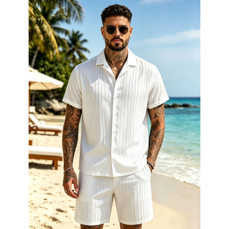 2-teiliges Sommer-Freizeitanzu – Summer Clothing Sets Men Bewertung und Preis