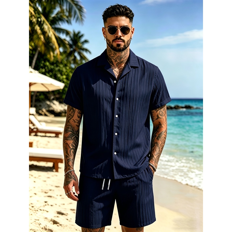 2-teiliges Sommer-Freizeitanzu – Summer Clothing Sets Men Bewertung und Preis