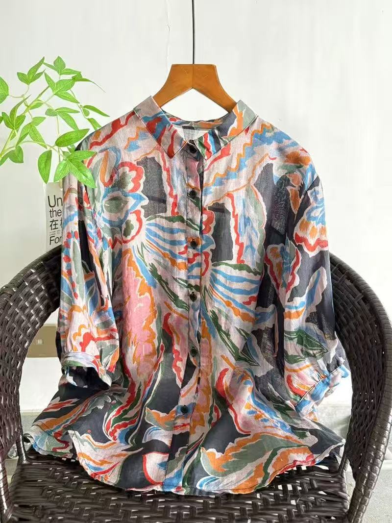 2026 Reine Ramie-Bluse mit Blu – Summer Clothing In Japan Bewertung und Preis
